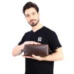 Personalized Leather Toiletry Bag - Image 9