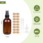 24 Amber Glass Spray Bottles Set - Image 2