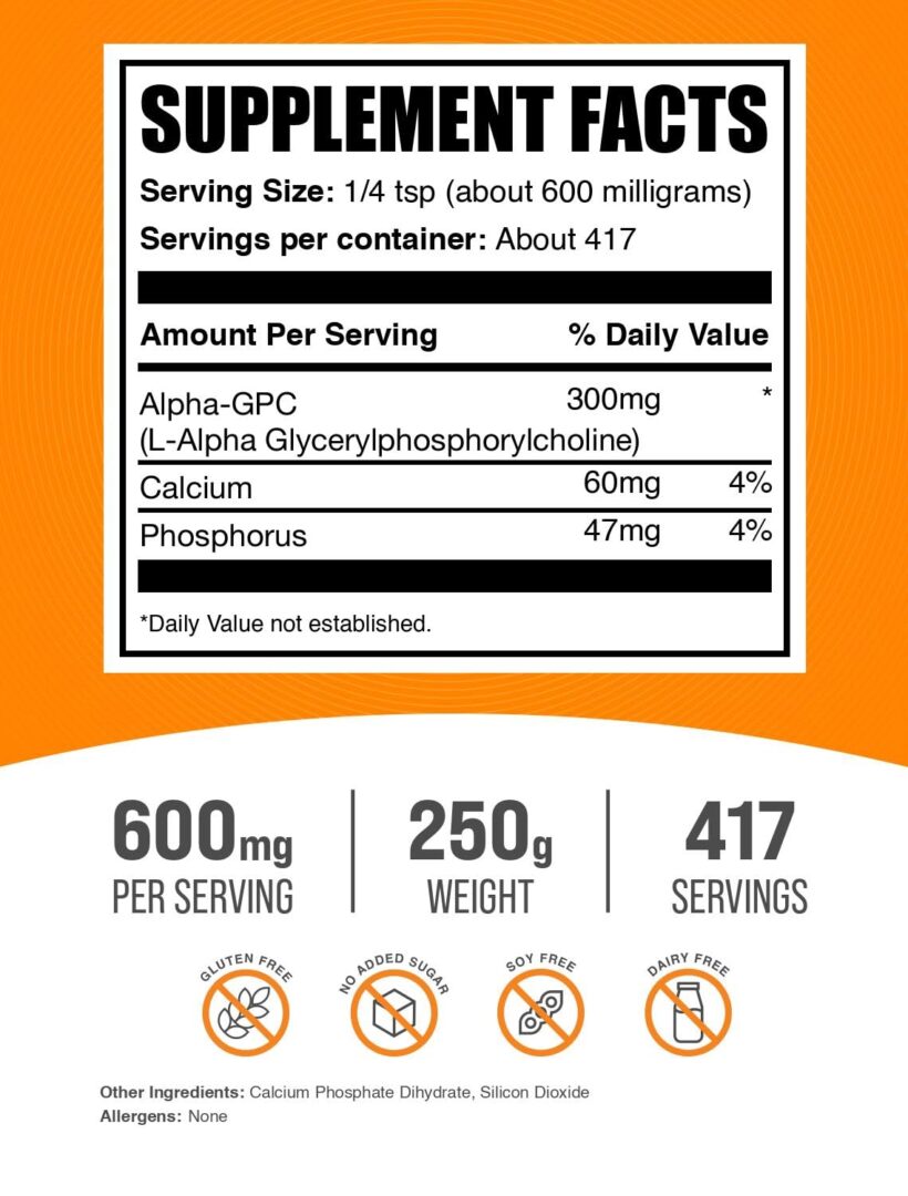 Version 1.0.0 BulkSupplements Alpha GPC Powder - Image 2