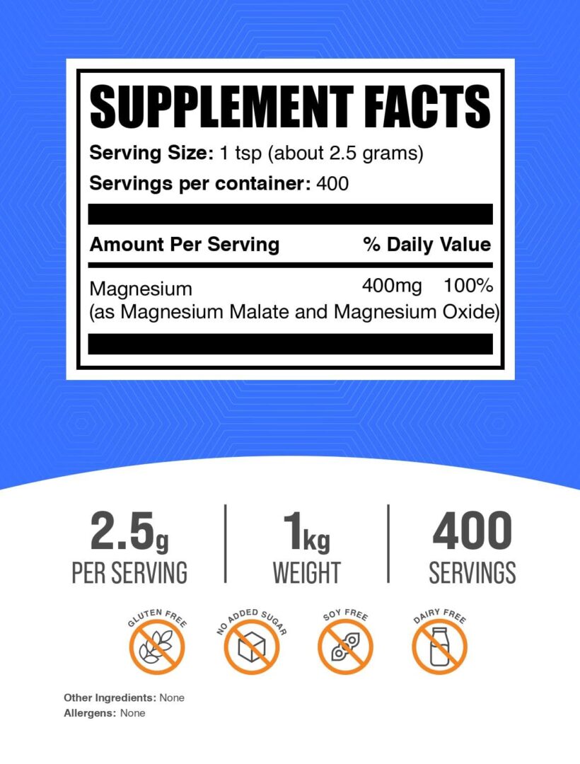 Version 1.0.0 BulkSupplements Magnesium Malate Powder - Image 2