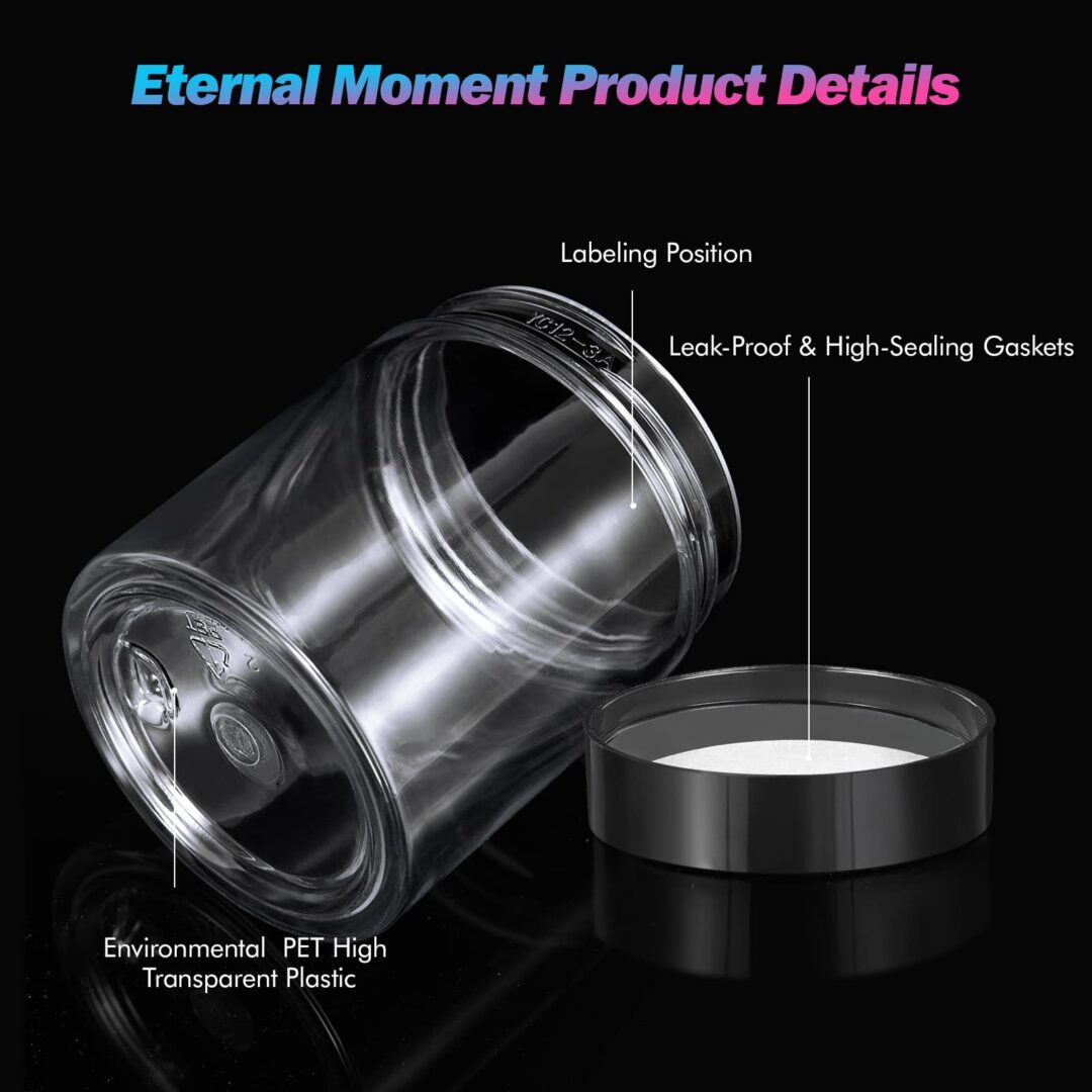 Version 1.0.0 Eternal Moment Clear Plastic Cosmetic Jars - Image 3