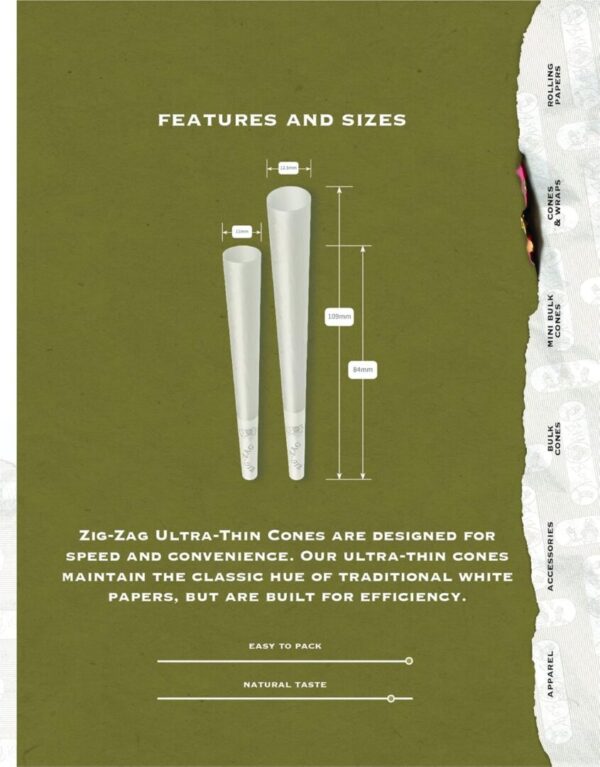 Zig-Zag Ultra Thin Pre-Rolled Cones - Image 7