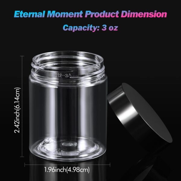 Eternal Moment Clear Plastic Cosmetic Jars - Image 2