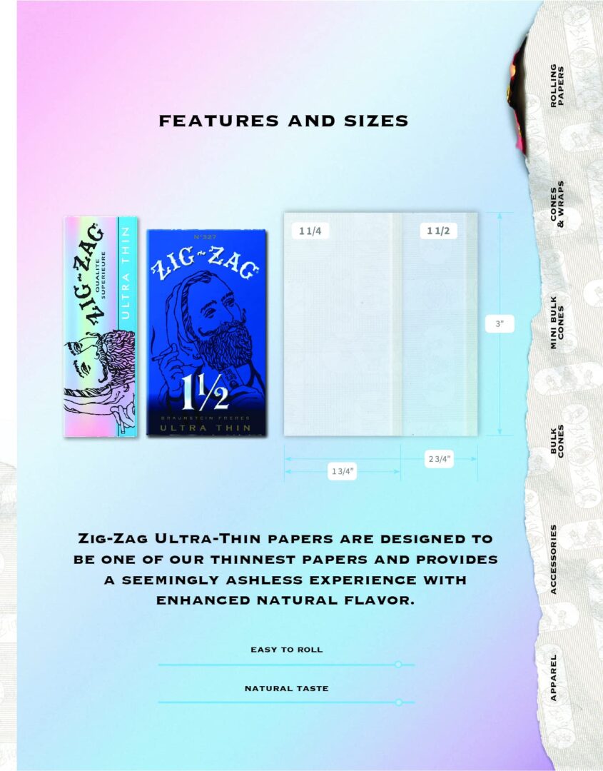Version 1.0.0 Zig Zag Ultra Thin Rolling Papers - Image 5