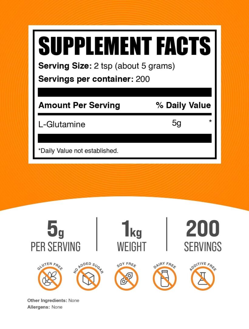 Version 1.0.0 BulkSupplements L-Glutamine Powder - Image 2
