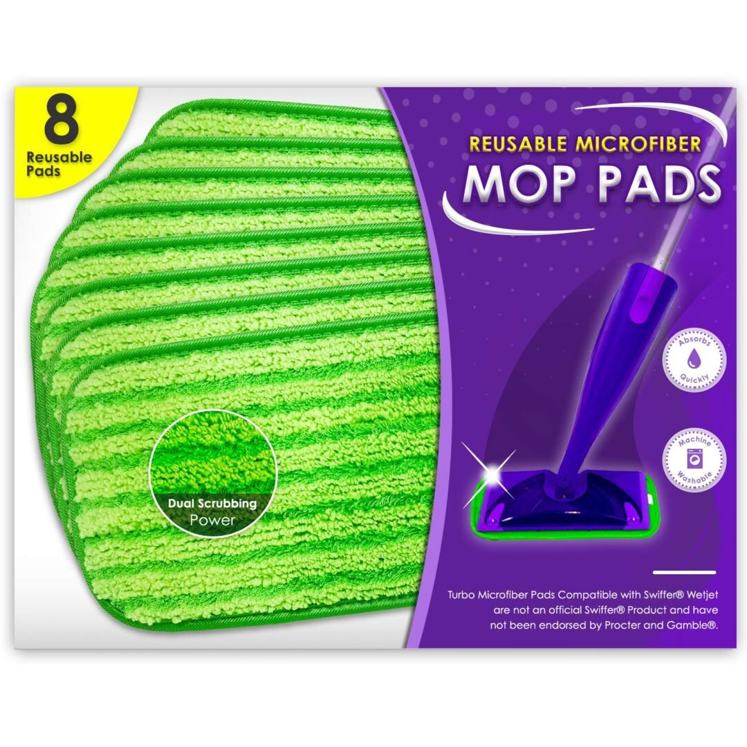 Version 1.0.0 Microfiber Mop Pads - 8 Pack - Image 1