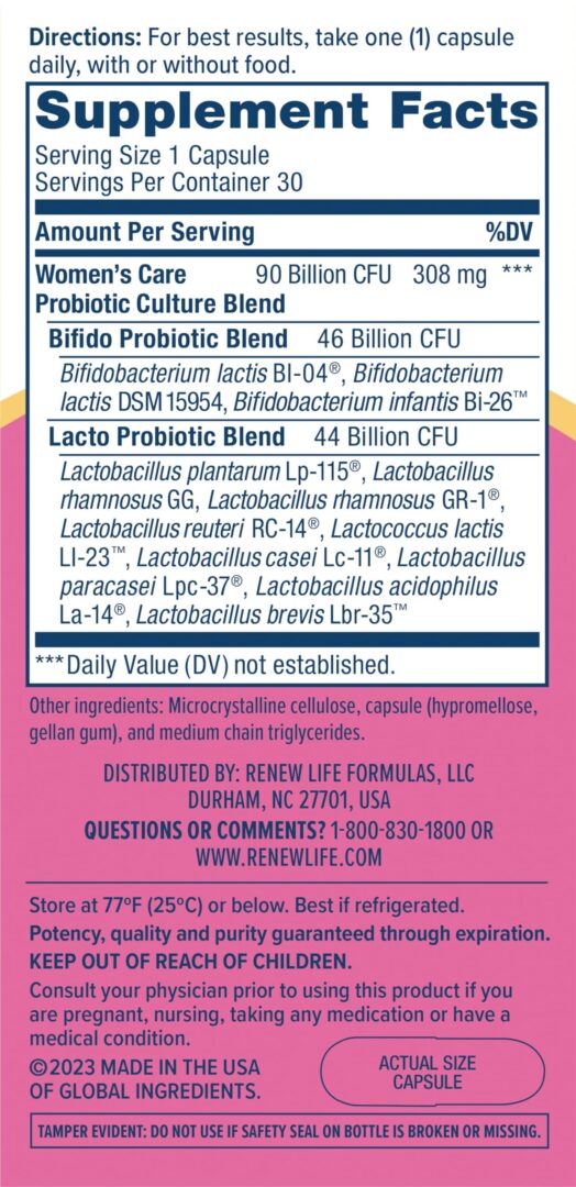 Version 1.0.0 Renew Life Women's Probiotic Capsules - Image 5